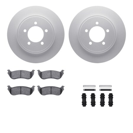 Dynamic Friction Co 4212-54006, Geospec Rotors with Heavy Duty Brake Pads includes Hardware, Silver 4212-54006